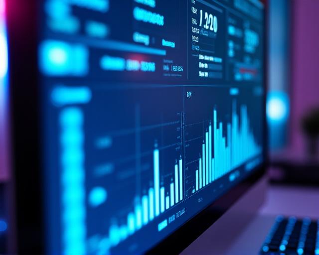 Advanced data visualization and analytics dashboard showing business growth trends